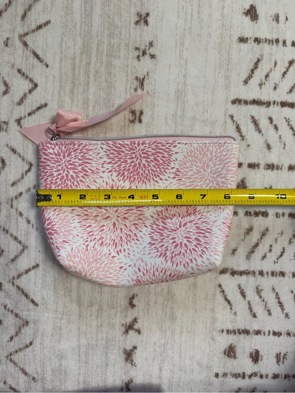 Pink Floral Cosmetic Bag Makeup Pouch Travel Toiletry Zip Case Chic Travel